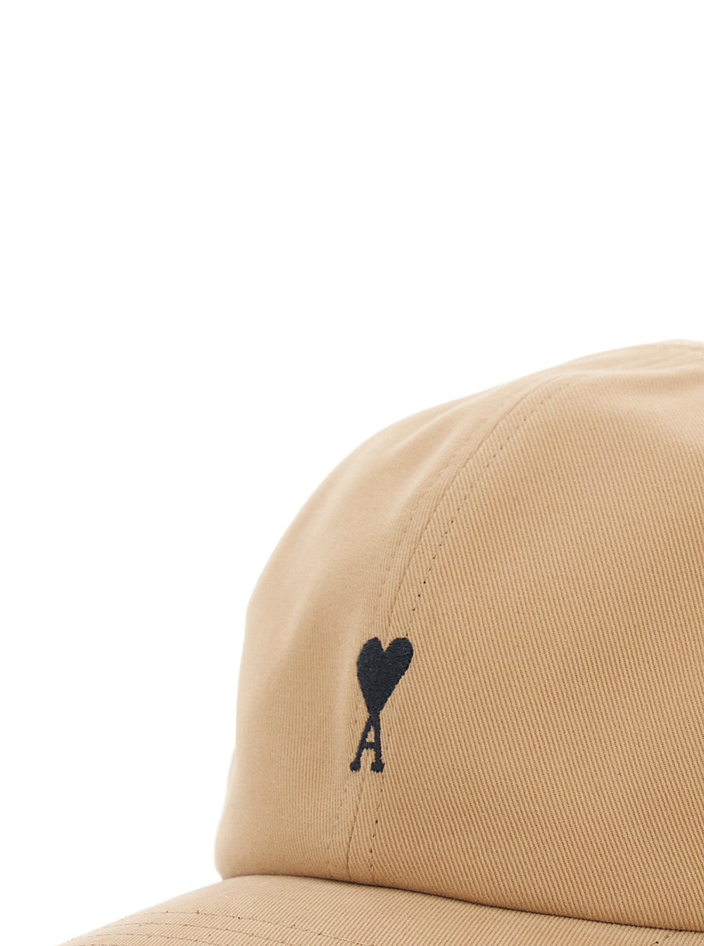 Ami Paris Men Quota Hat With Ami De Coeur Embroidery In Beige Tech Fabric Unisex AMI PARIS