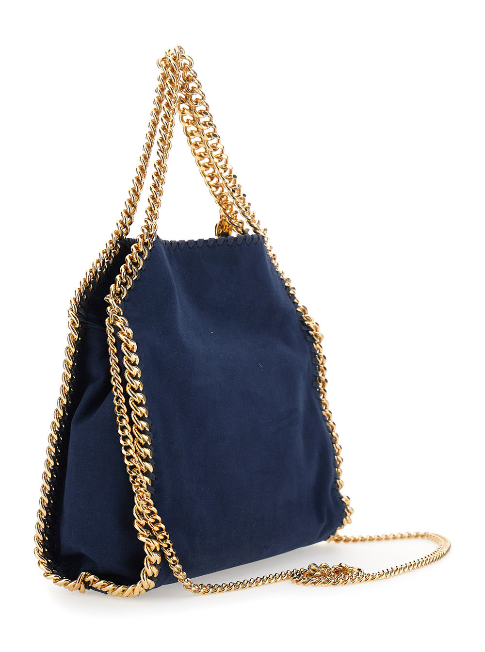 Stella Mccartney Women Falabella Mini Bag Alter Suede With Blue Suede Details And Woman STELLA MCCARTNEY