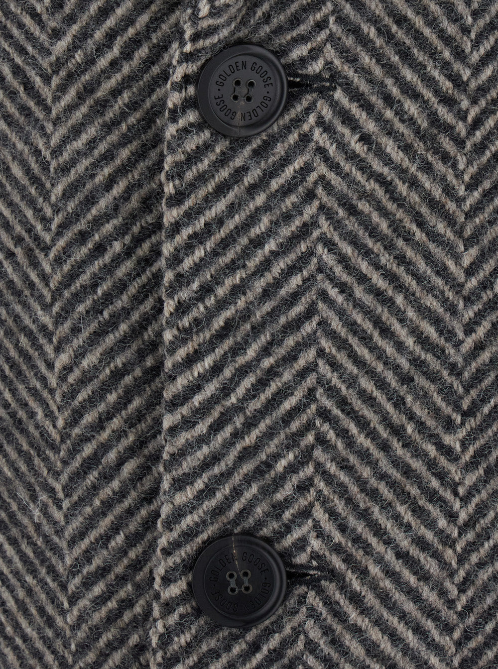 Golden Goose Men Resca Coat With Collar And Long Sleeves In Virgin Wool Green Women GOLDEN GOOSE