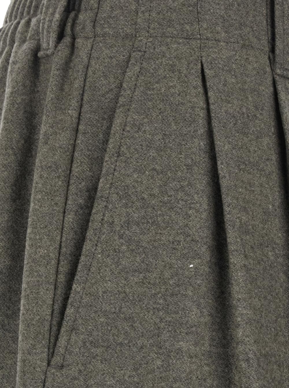 Golden Goose Men Pants Flamnella Di Lana With 100% Virgin Wool Green Woman GOLDEN GOOSE