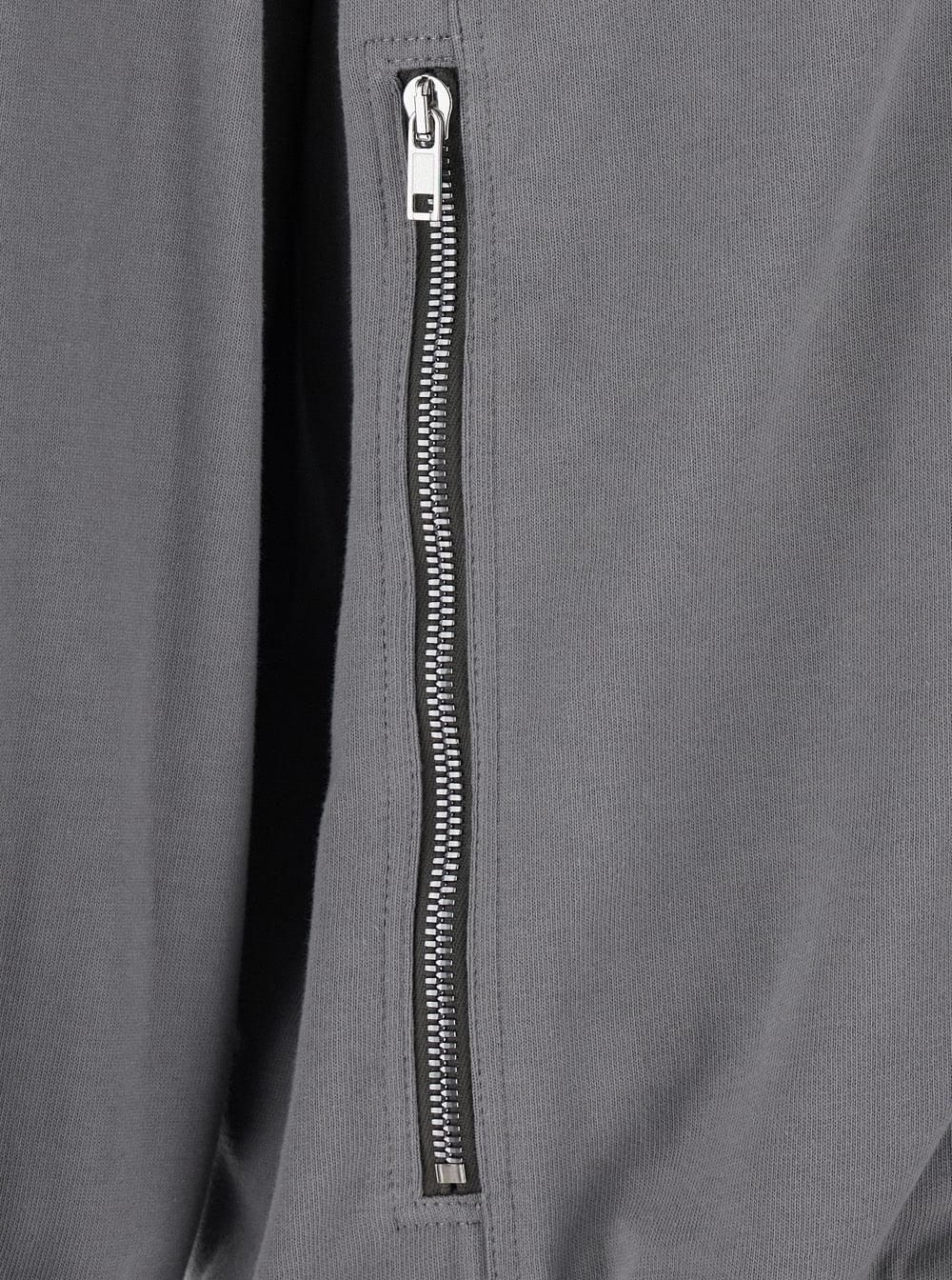 Rick Owens Men Zipfront Jogger With Zip Closure And Logo Gray Unisex RICK OWENS