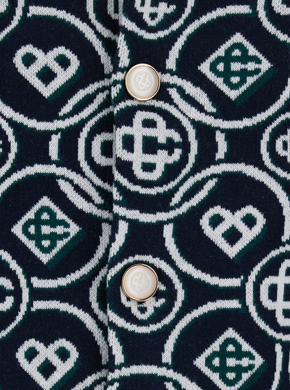 Casablanca Men Blue Shirt With Classic Collar And All-Over Logo Monogram In Cotton For Men CASABLANCA