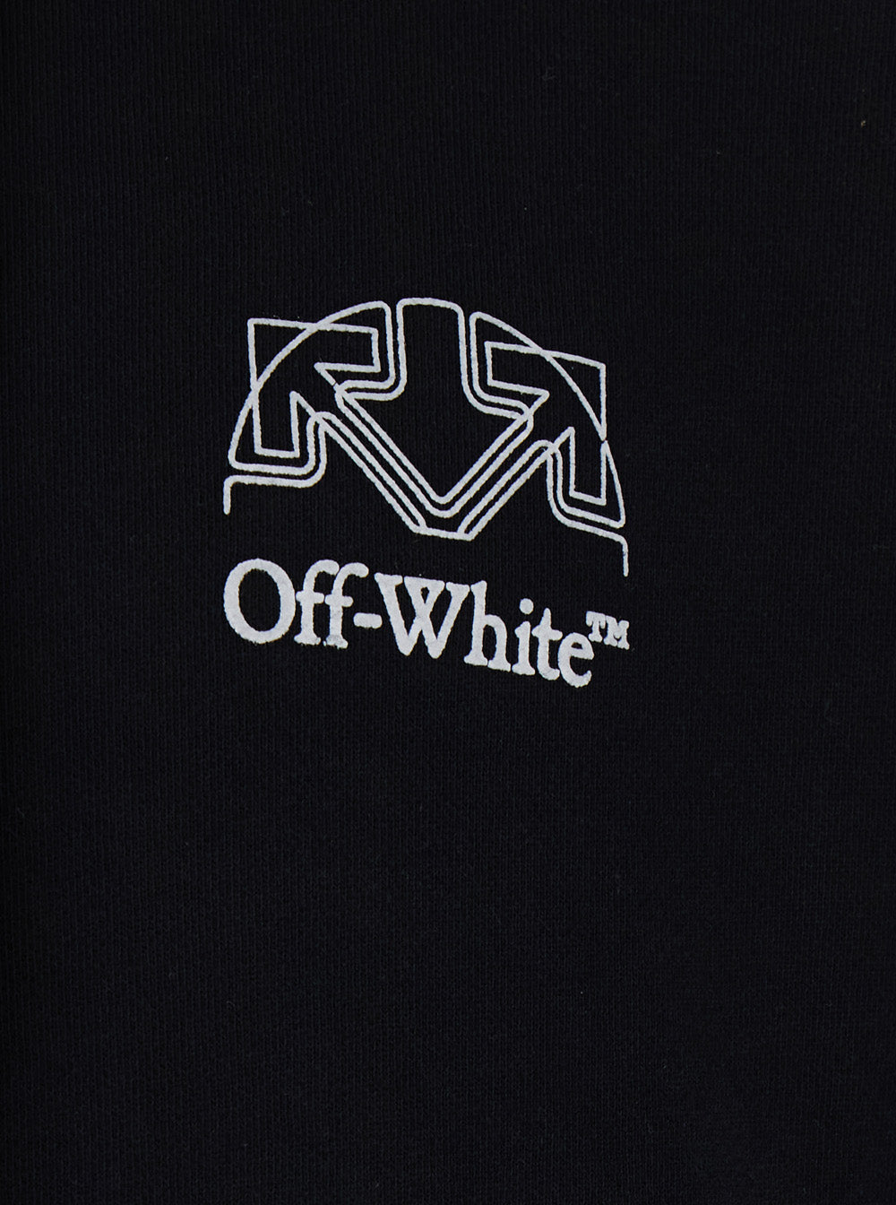 Off-White Men Hoodie Off-White With Logo And Long Sleeves In Black Cotton Unisex OFF-WHITE