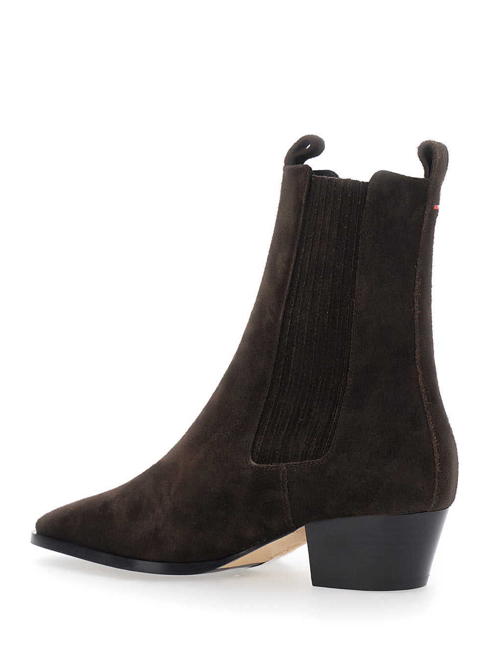 Aeyde Women Agata Cow Suede Leather Moka With Suede And Brown Woman AEYDE