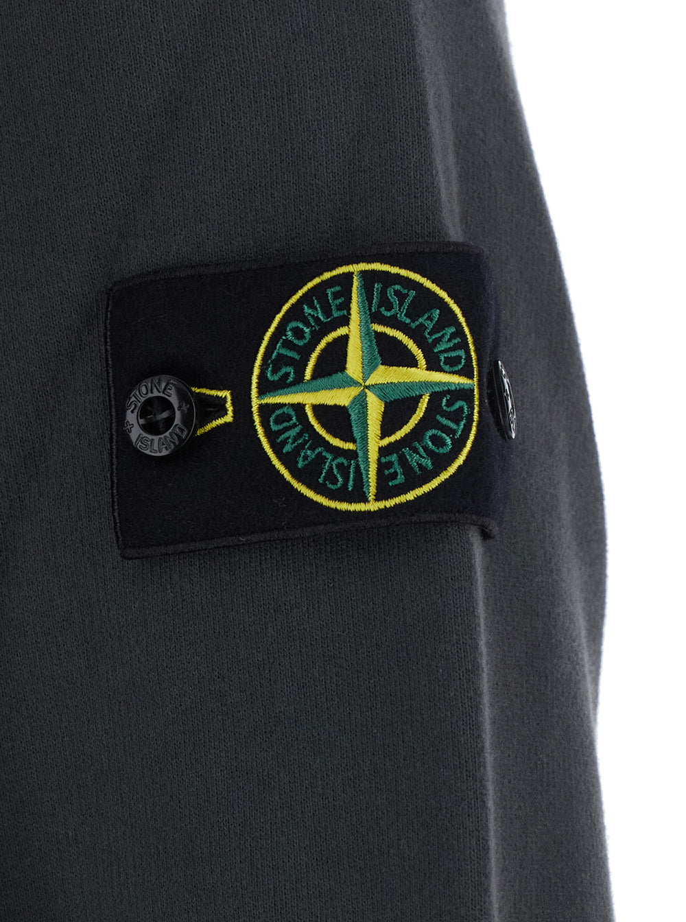 Stone Island Men Gray Hoodie In Cotton For Men STONE ISLAND