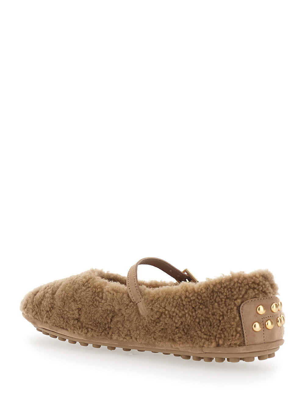 Tod's Women Ballet Shoes Beige With Fur Detail TOD'S