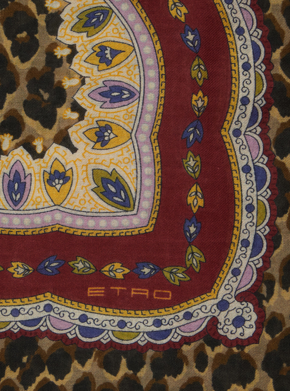 Etro Women 'Aida' Multicolor Scarf With Logo Lettering And All-Over Print In Modal And Cashmere For Women ETRO