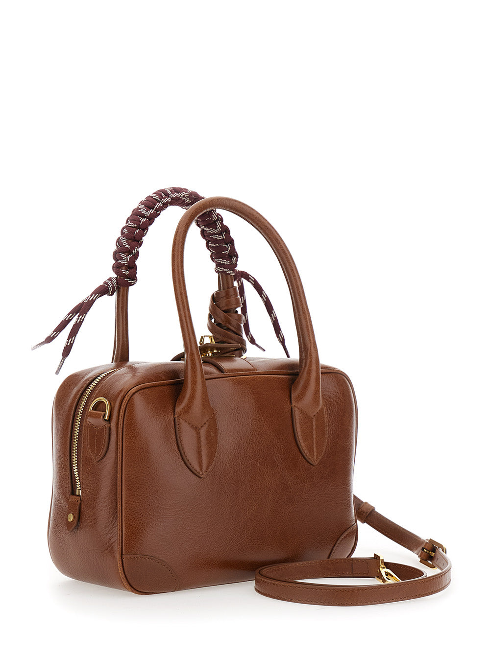 Golden Goose Women Vita Bag With Gold Metal Details And Brown Leather Charms For Women GOLDEN GOOSE