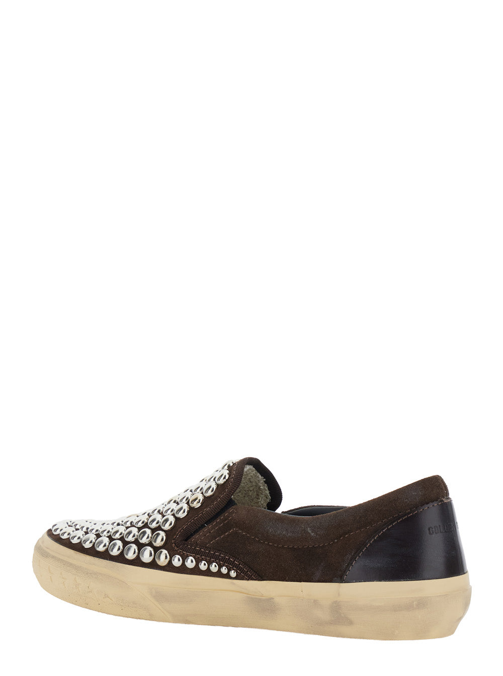 Golden Goose Women Vce Sneakers With Suede Upper And Brown Glossy Leather Details Unisex GOLDEN GOOSE