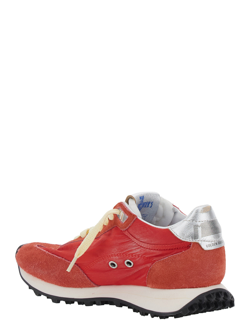 Golden Goose Women 'Running Marathon' Red Sneakers With Star Patch On The Side And Laminated Heel In Leather For Women GOLDEN GOOSE