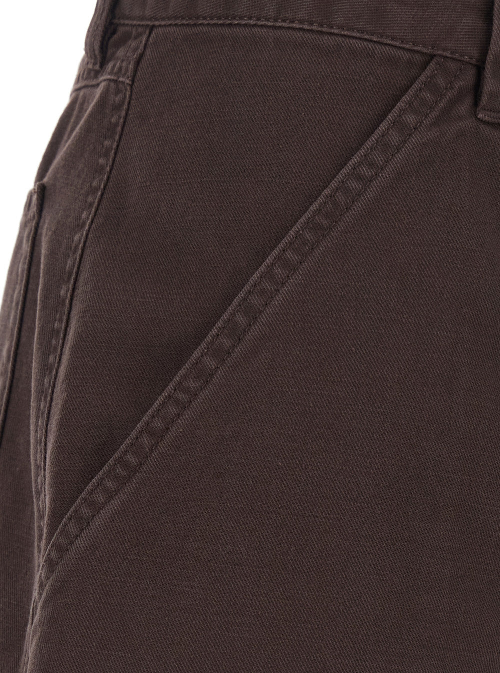 Golden Goose Women Pants Journey W's Workwear Pant In Brown Twill For Women GOLDEN GOOSE