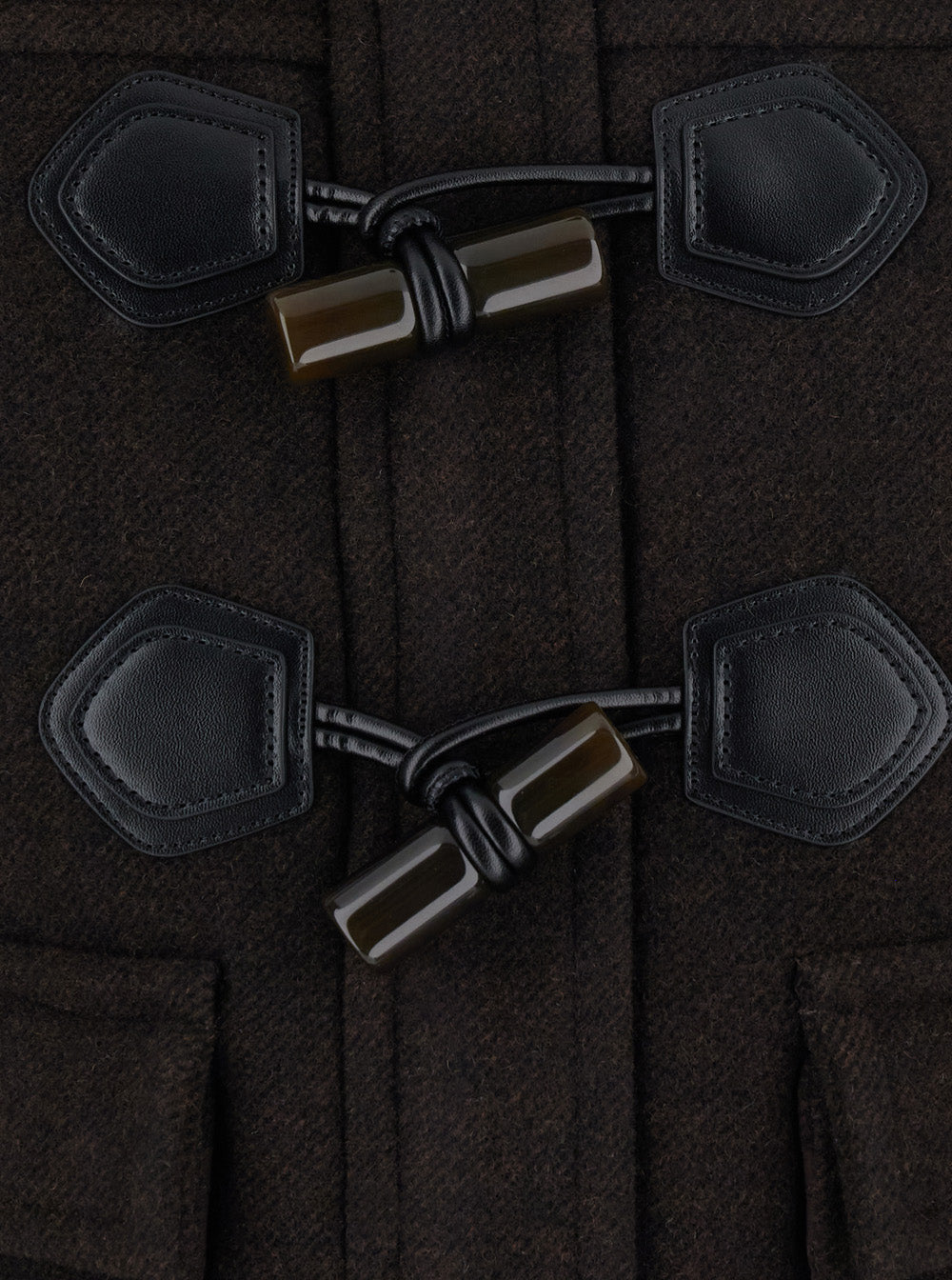 Ganni Women Peacoat Wool Mini Duffle Coat Brown GANNI