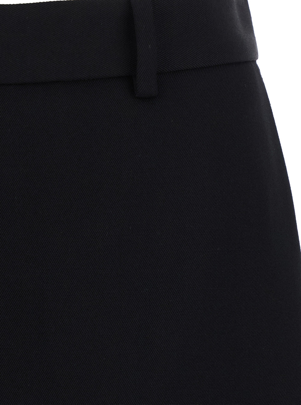 Balenciaga Women Folded Midi Skort In Starcy Wool Twill BALENCIAGA