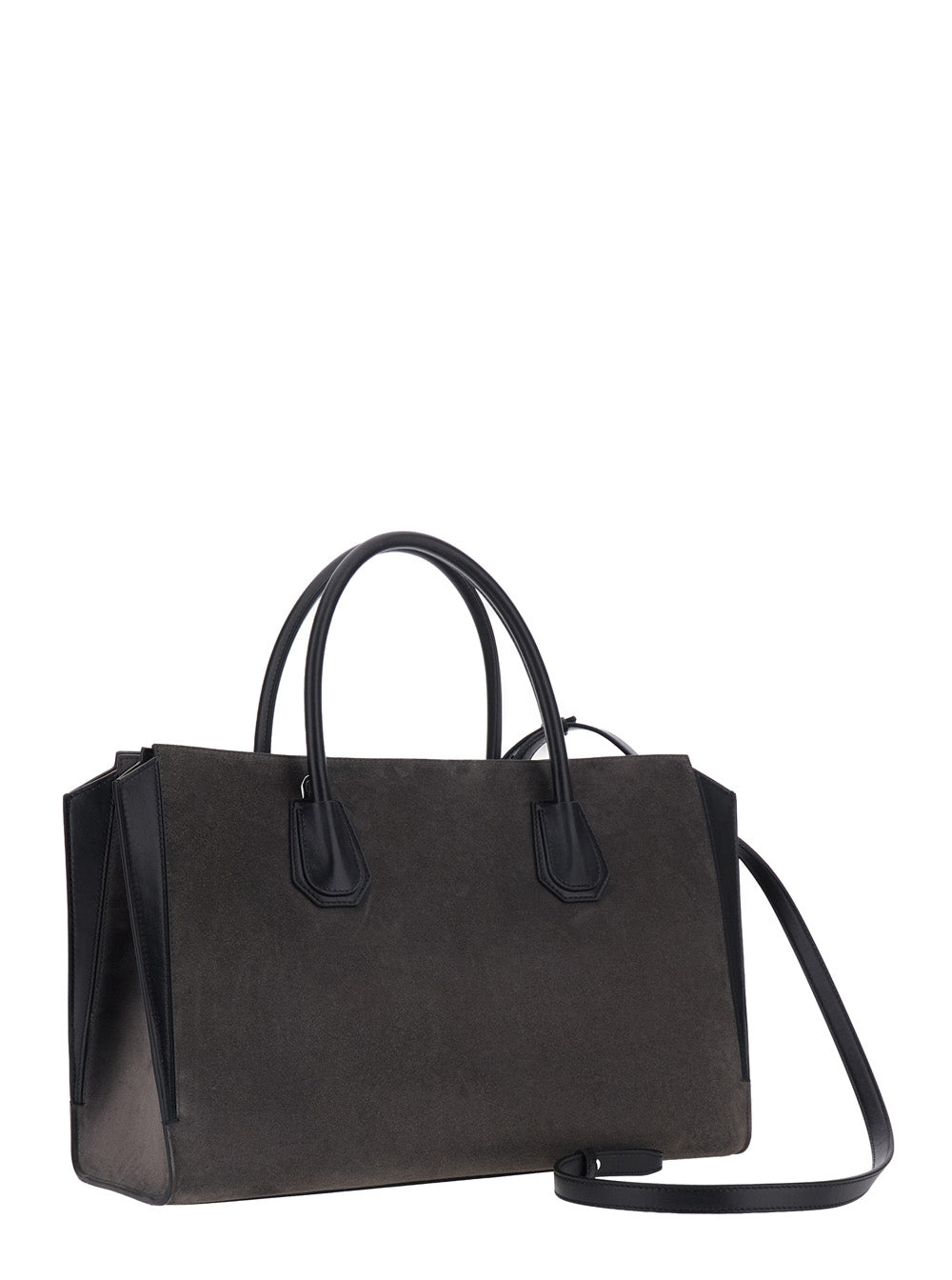 Givenchy Women 'Catchall Antigona Small' Grey Handbag With Logo Lettering On The Front In Suede For Women GIVENCHY