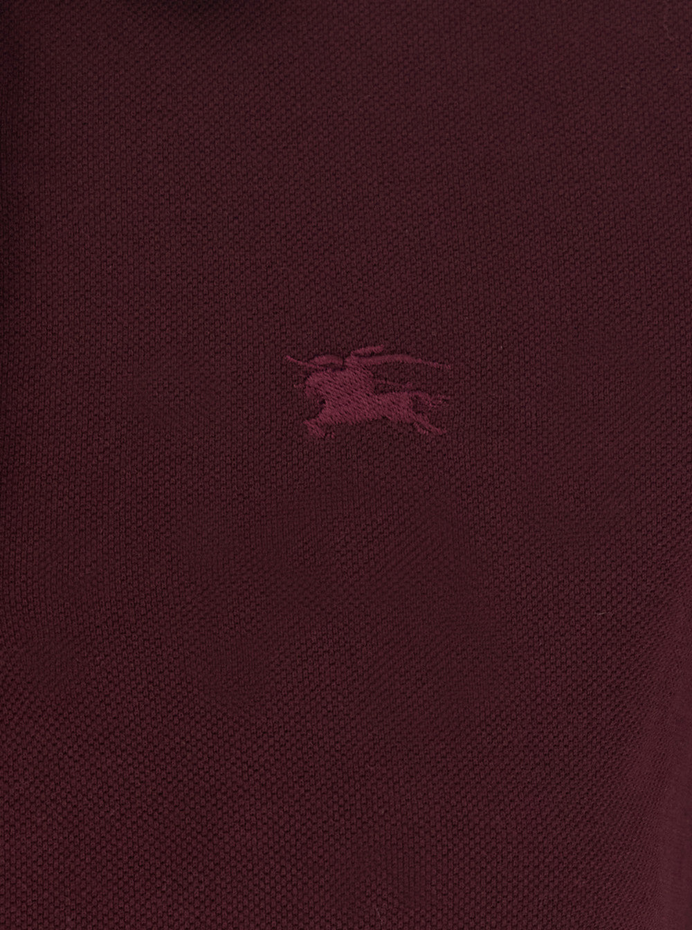 Burberry Women 'Iris' Bordeaux Dress With Classic Collar With Motif Check And Ekd Embroidery On The Front In Cotton For Women BURBERRY