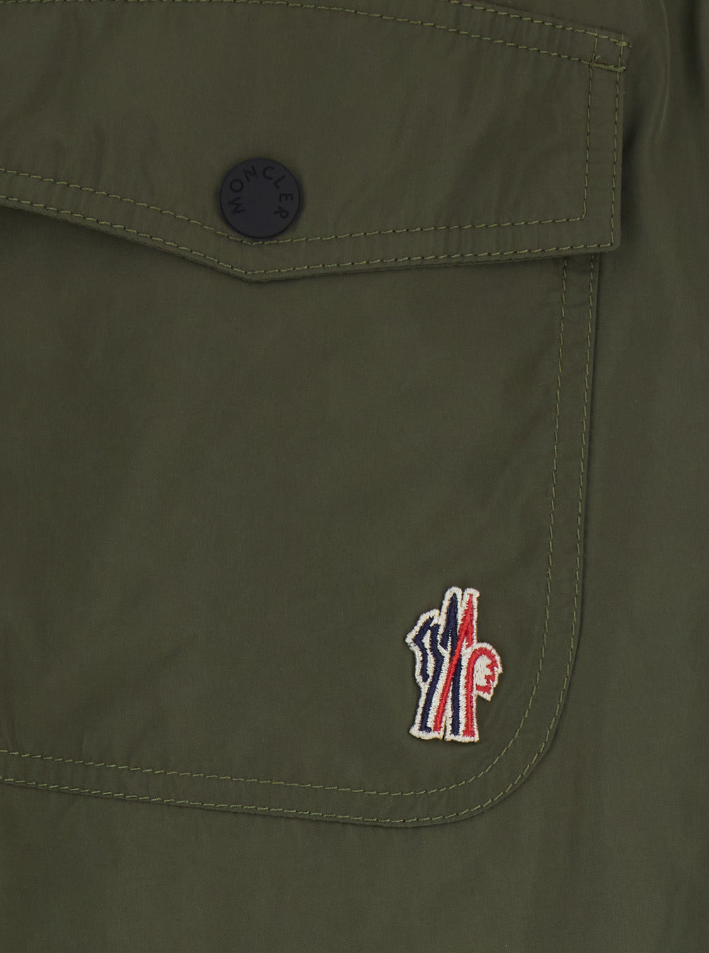 Moncler Grenoble Men Green Jogger Pants With Logo Patch On The Back In Tech Fabric For Men MONCLER GRENOBLE