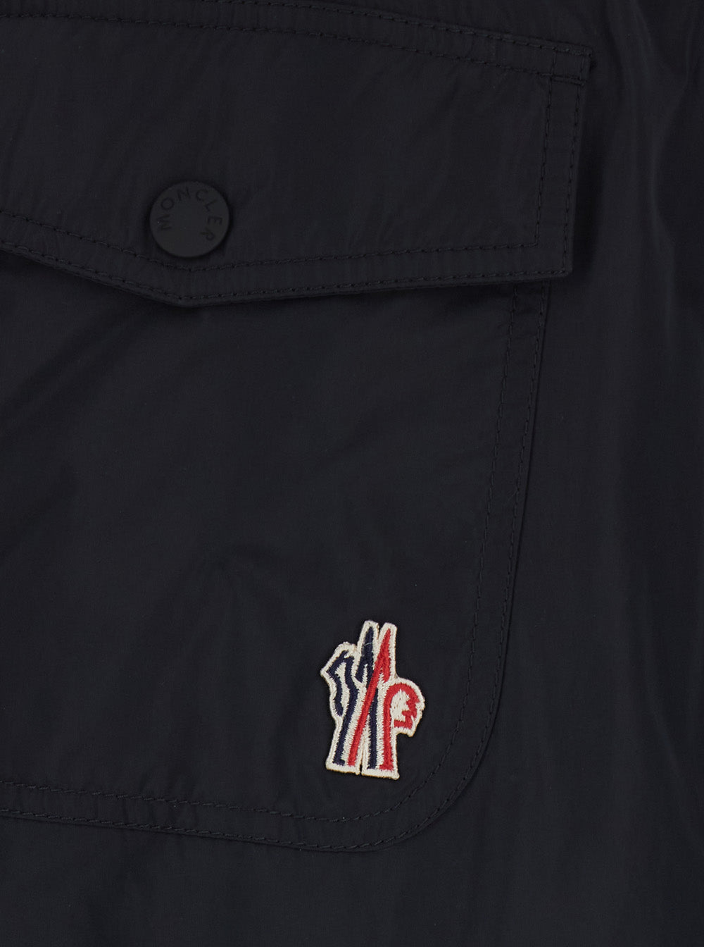 Moncler Grenoble Men Black Jogger Pants With Logo Patch On The Back In Tech Fabric For Men MONCLER GRENOBLE