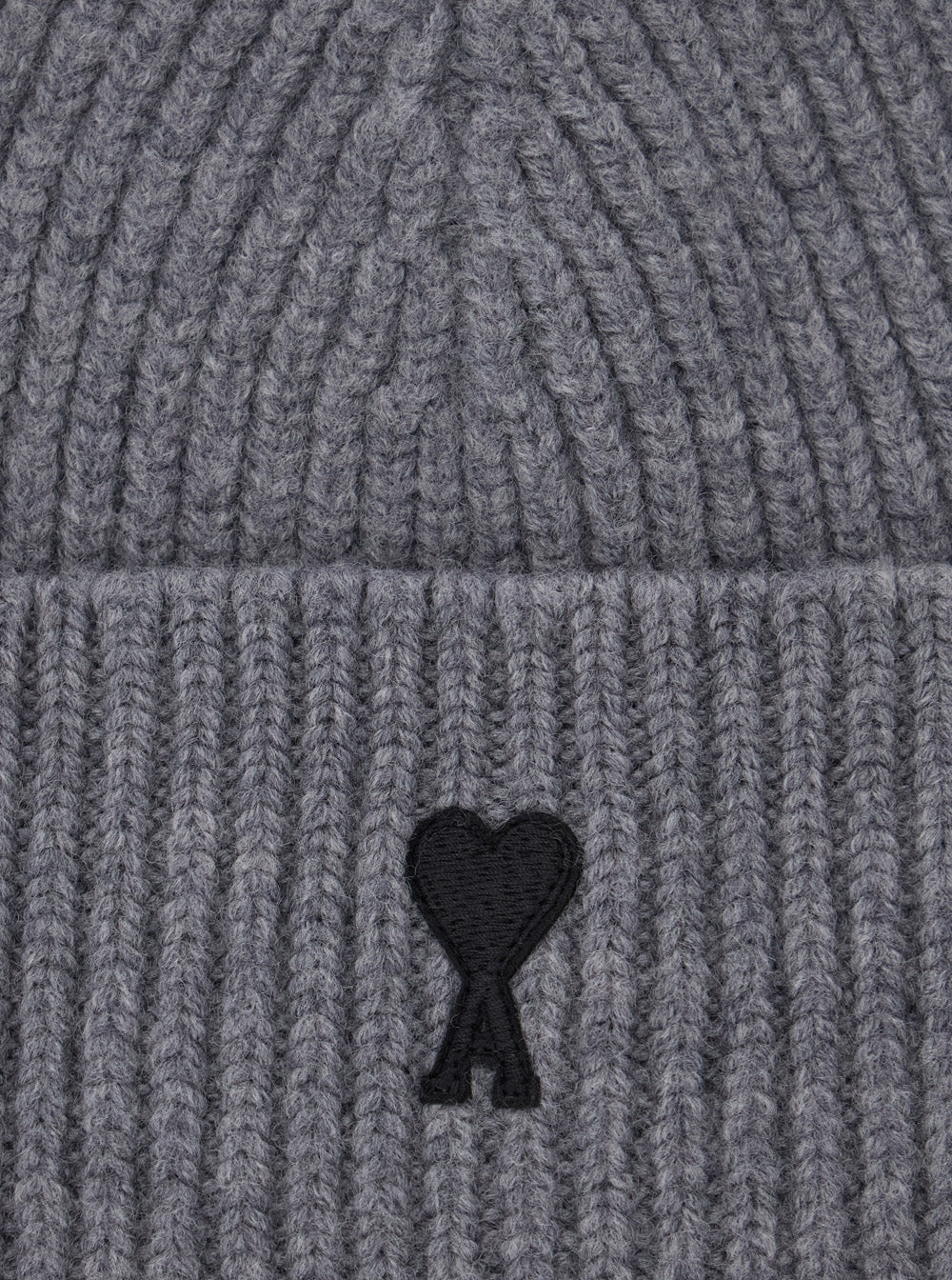 Ami Paris Men Grey Beanie With Adc Embroidery On The Front In Wool For Men AMI PARIS