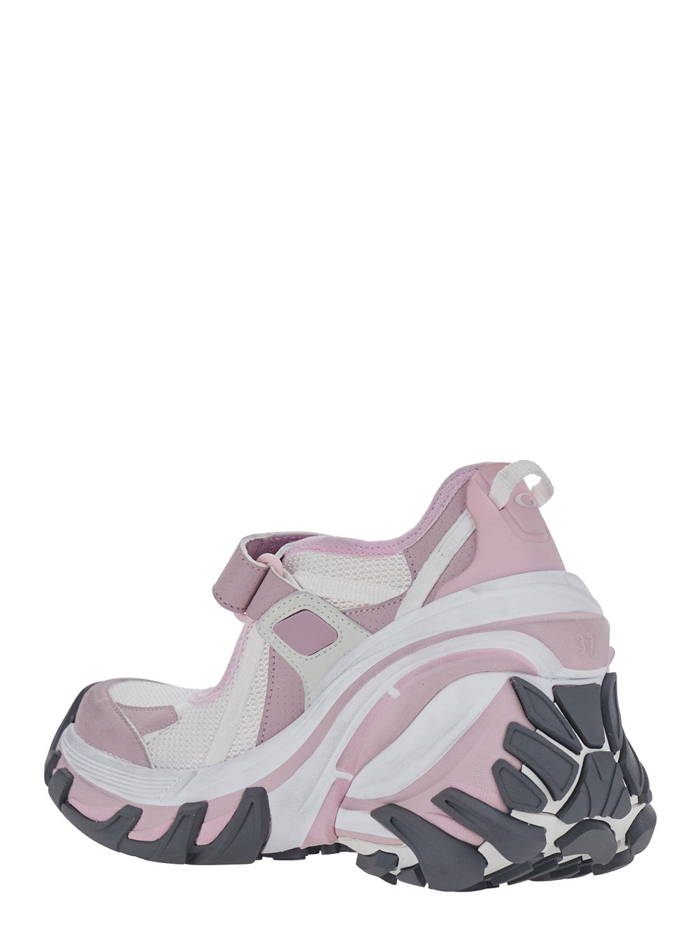 Balenciaga Women 'Mary Jane Hydra' Pink Sneakers With Wedge And Logo Lettering On The Front In Tech Fabric Woman BALENCIAGA