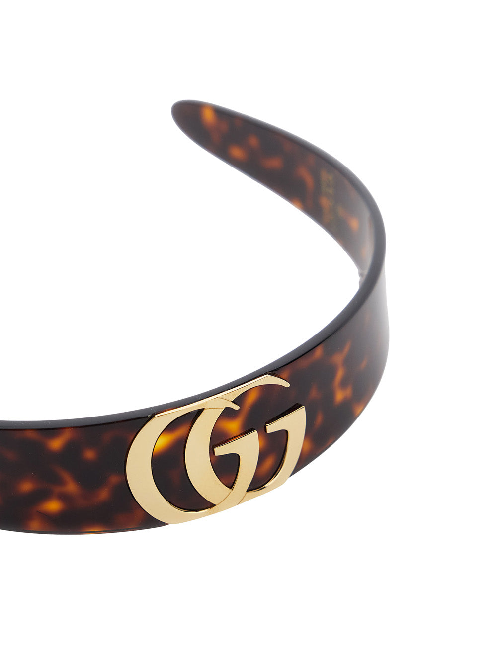 Gucci Women Multicolor Headband With Tortoiseshell Print And Gg Plaque In Plastic Women GUCCI