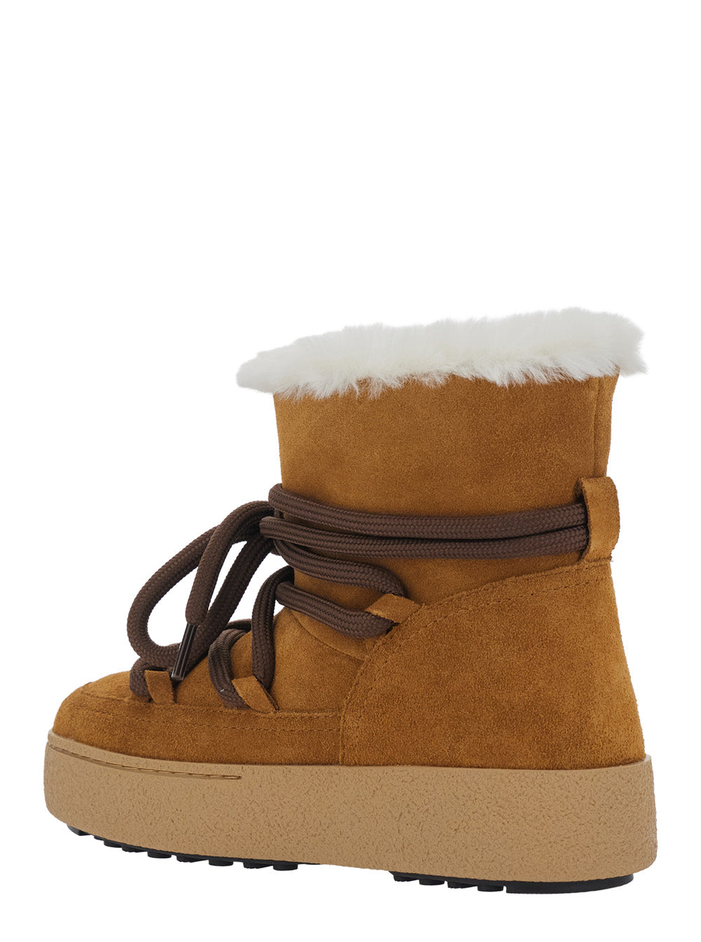 Moon Boot Women Beige Snow Boots With Side Logo Lettering In Suede For Women MOON BOOT