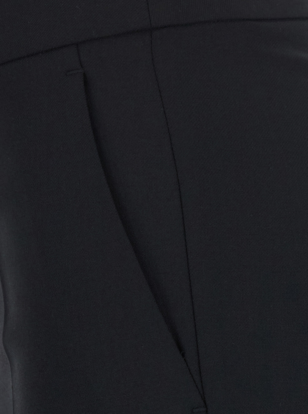 Blumarine Women Black Pants With Logo Plaque On The Back And Flared Leg In Wool Blend For Women BLUMARINE