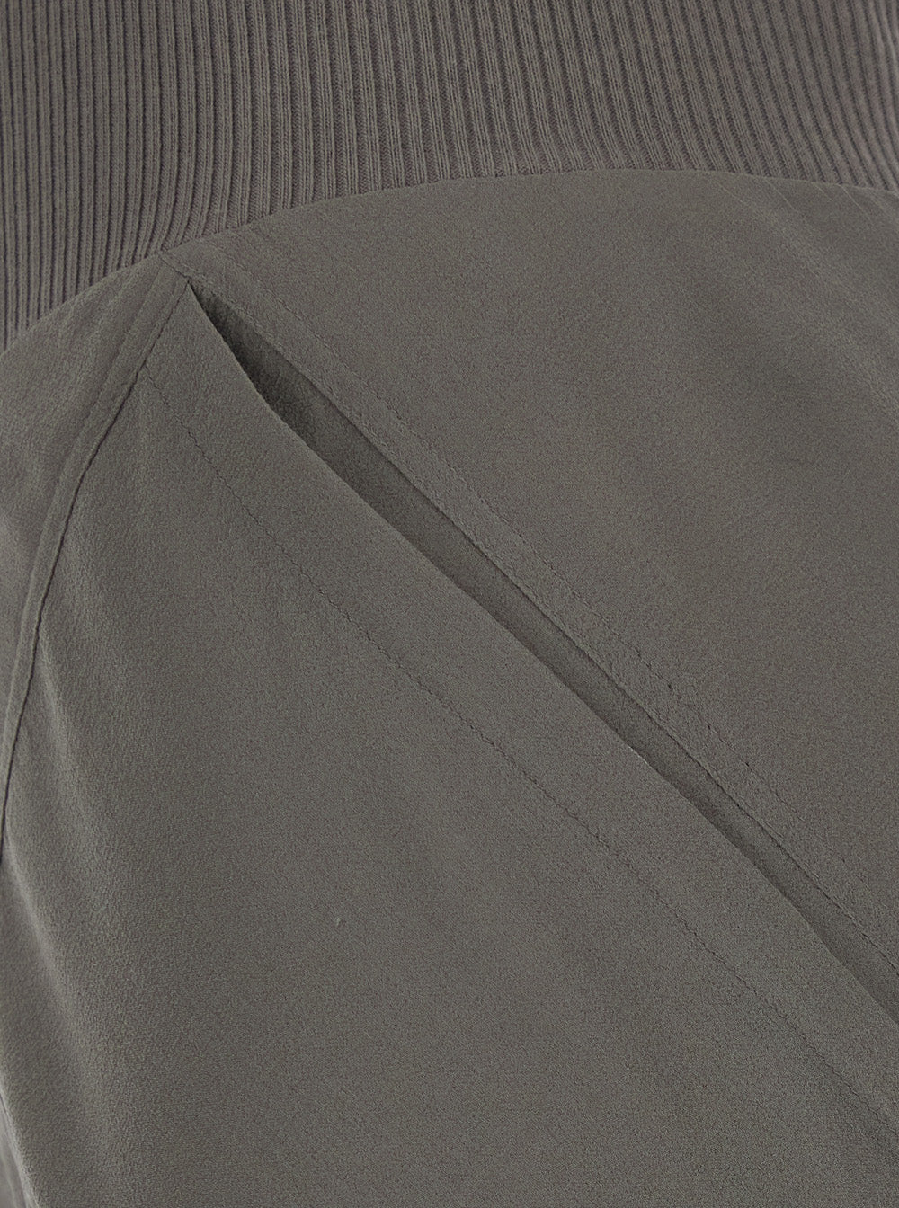Rick Owens Women 'Bias' Gray Pants With Elasticated Waist And Diagonal Seams In Tech Fabric For Women RICK OWENS