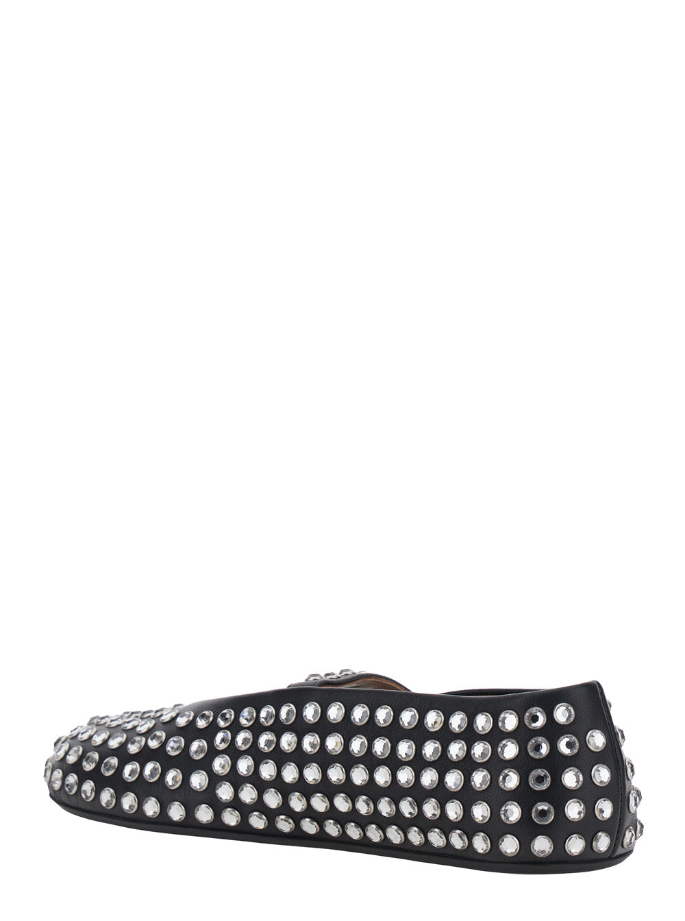 Alaia Women Ballet Flats With Leather Sole And Almond Toe In Black, Women ALAIA