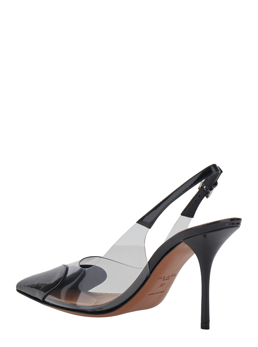 Alaia Women 'Lecoeur' Black Pumps With Heart-Shaped Cut On The Front In Leather For Women