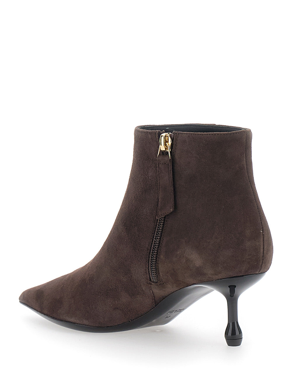 Leplain Women Brown Ankle Boots With Pointed-Toe Design In Suede Women LEPLAIN