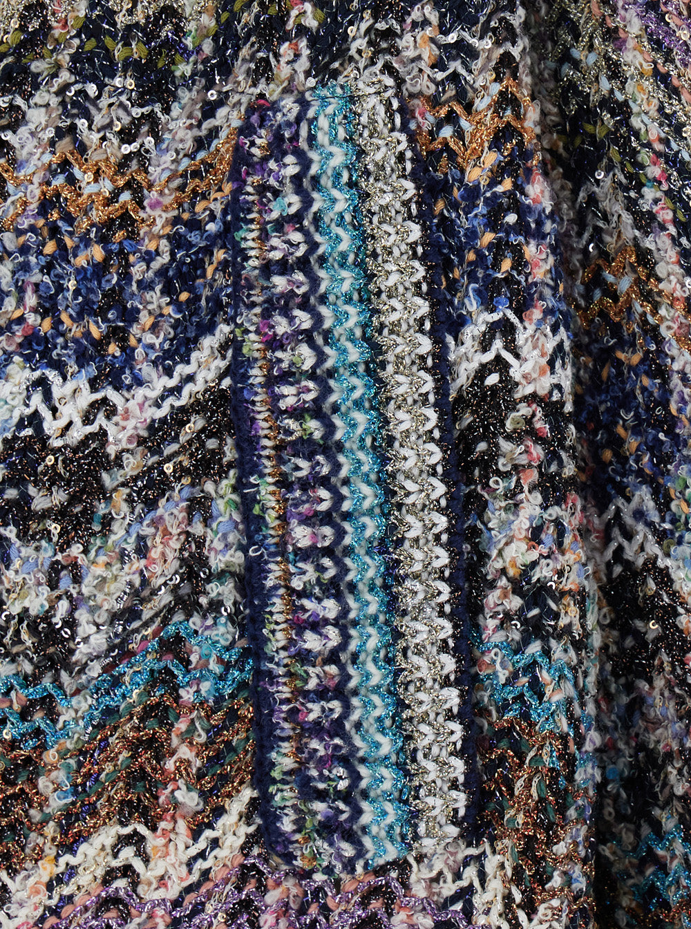 Missoni Women Caperdoni Cardigan With V-Neck And Long Sleeves In Multicolored Wool For Women MISSONI
