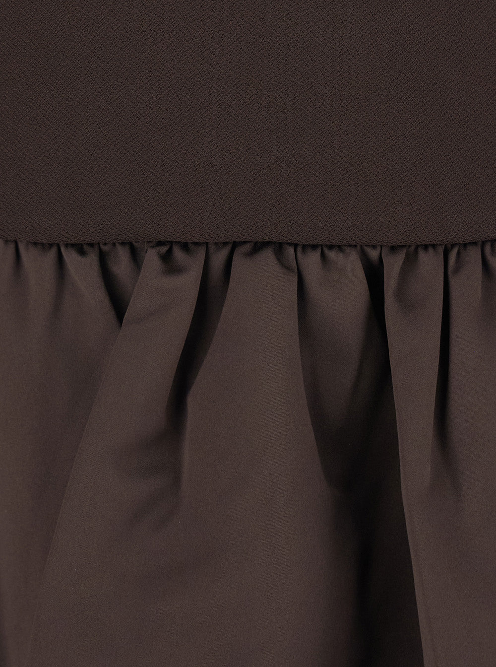 Rotate Women Mini Peplum Dress With Short Sleeves And Tech Fabric Brown Women ROTATE