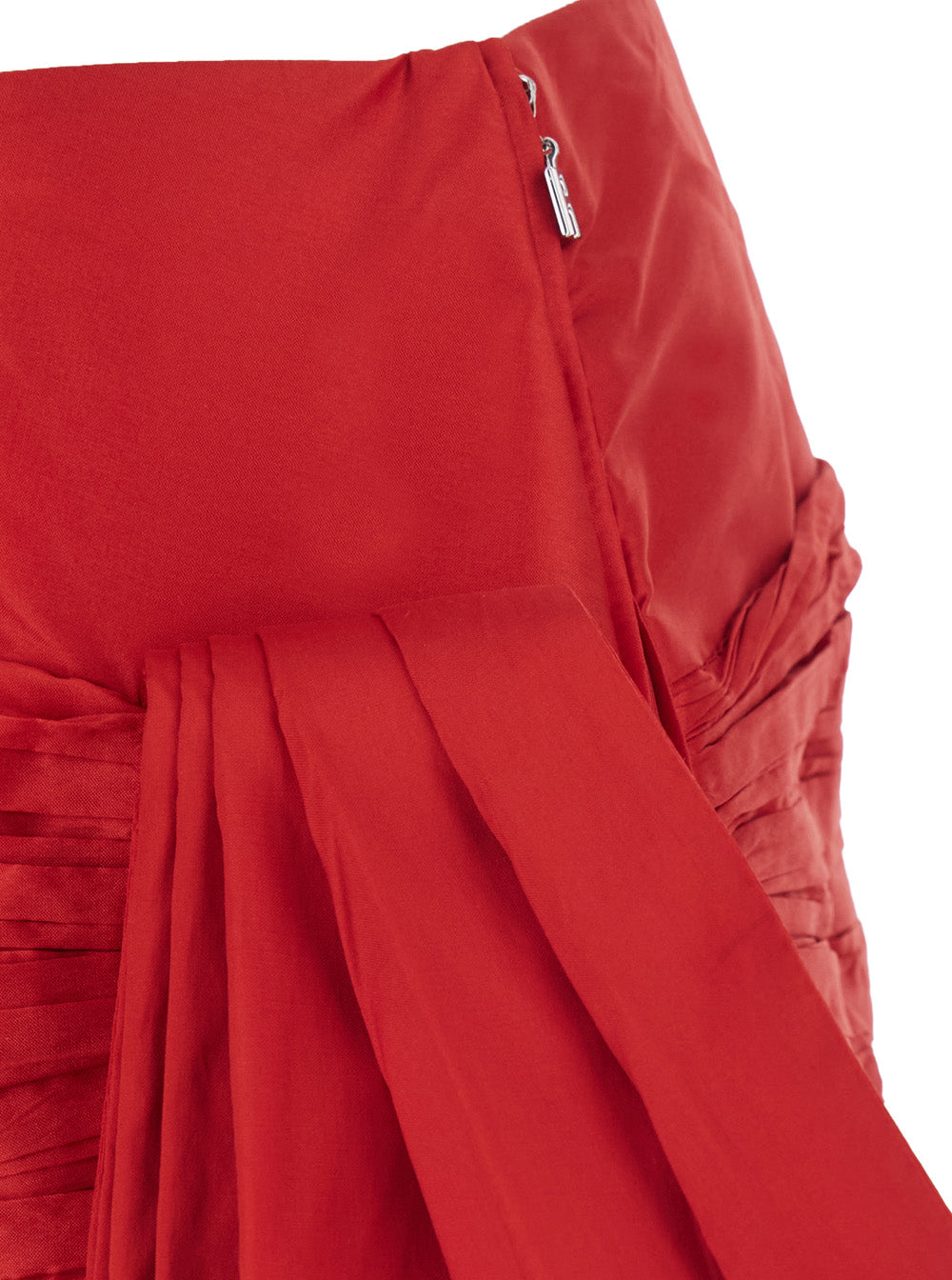Rotate Women Mini Bow Skirt Is A Skirt Characterized By A Mini Design And A Polyester Fabric. It Is Red And Is For Women. ROTATE