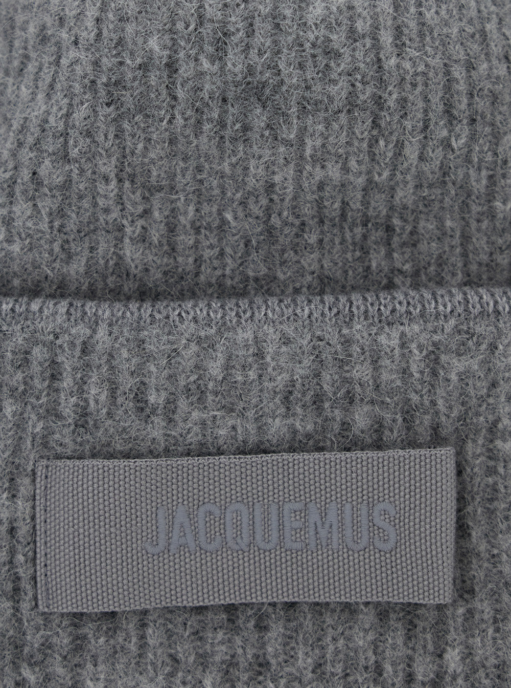 Jacquemus Women Le Bonnet Gros Grain Is A Hat Characterized By A Processing In Alpaca And Merino Wool In Gray Unisex JACQUEMUS