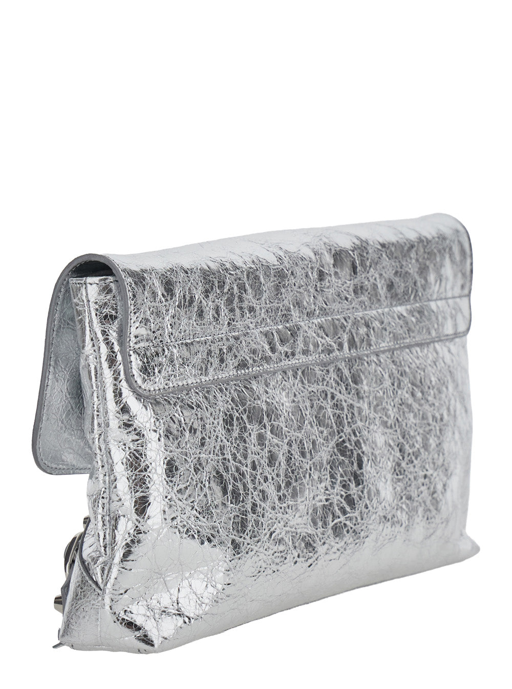Balenciaga Women 'Le City' Metallic Clutch With A Front Zip Pocket In Leather For Women BALENCIAGA