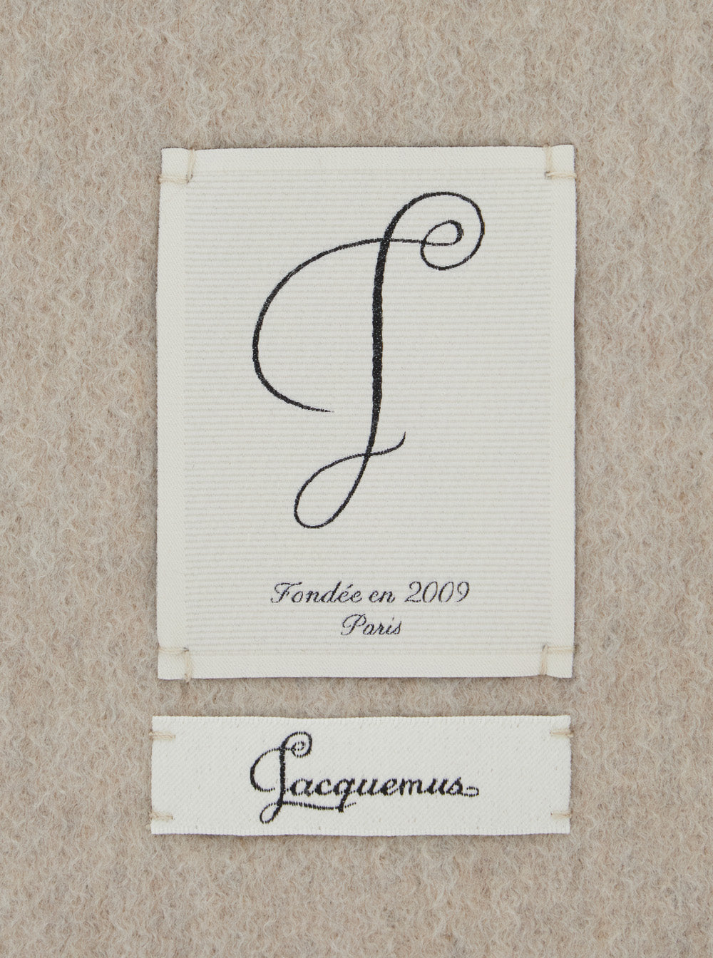 Jacquemus Women The Horsebit Scarf With Details In 100% Virgin Wool And Beige Color Unisex JACQUEMUS