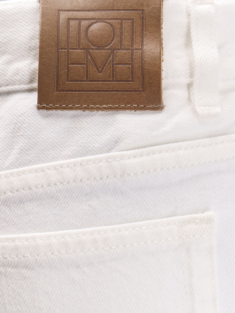 Toteme Women White Denim Trousers With Flared Bottom TOTEME