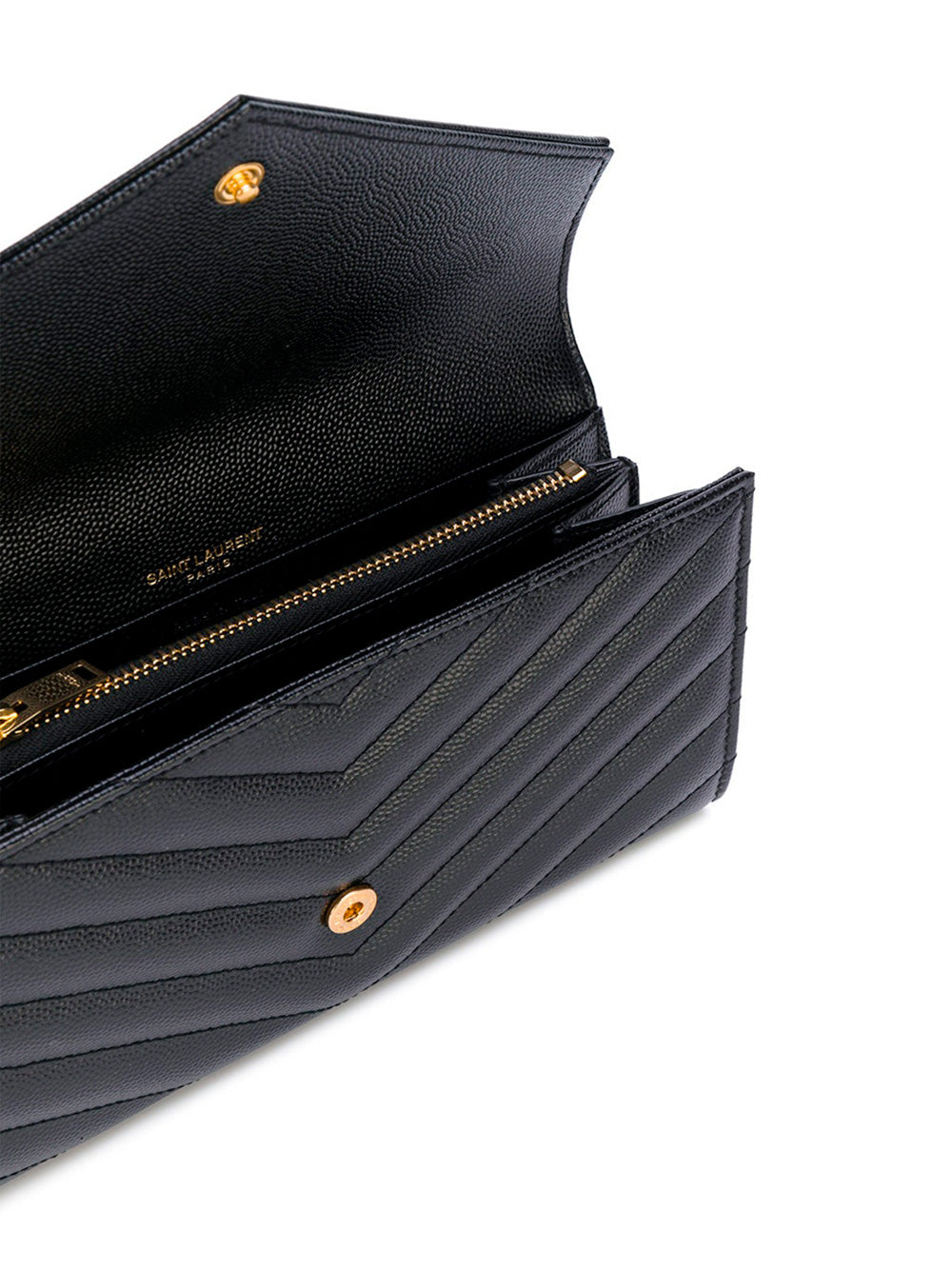 Saint Laurent Women Cassandre Matelassé Large Flap Wallet In Grain De Poudre Leather SAINT LAURENT
