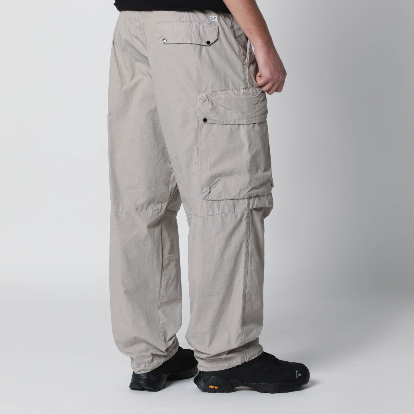 C.P. Company Taupe Grey Cotton Cargo Trousers Men C.P. COMPANY