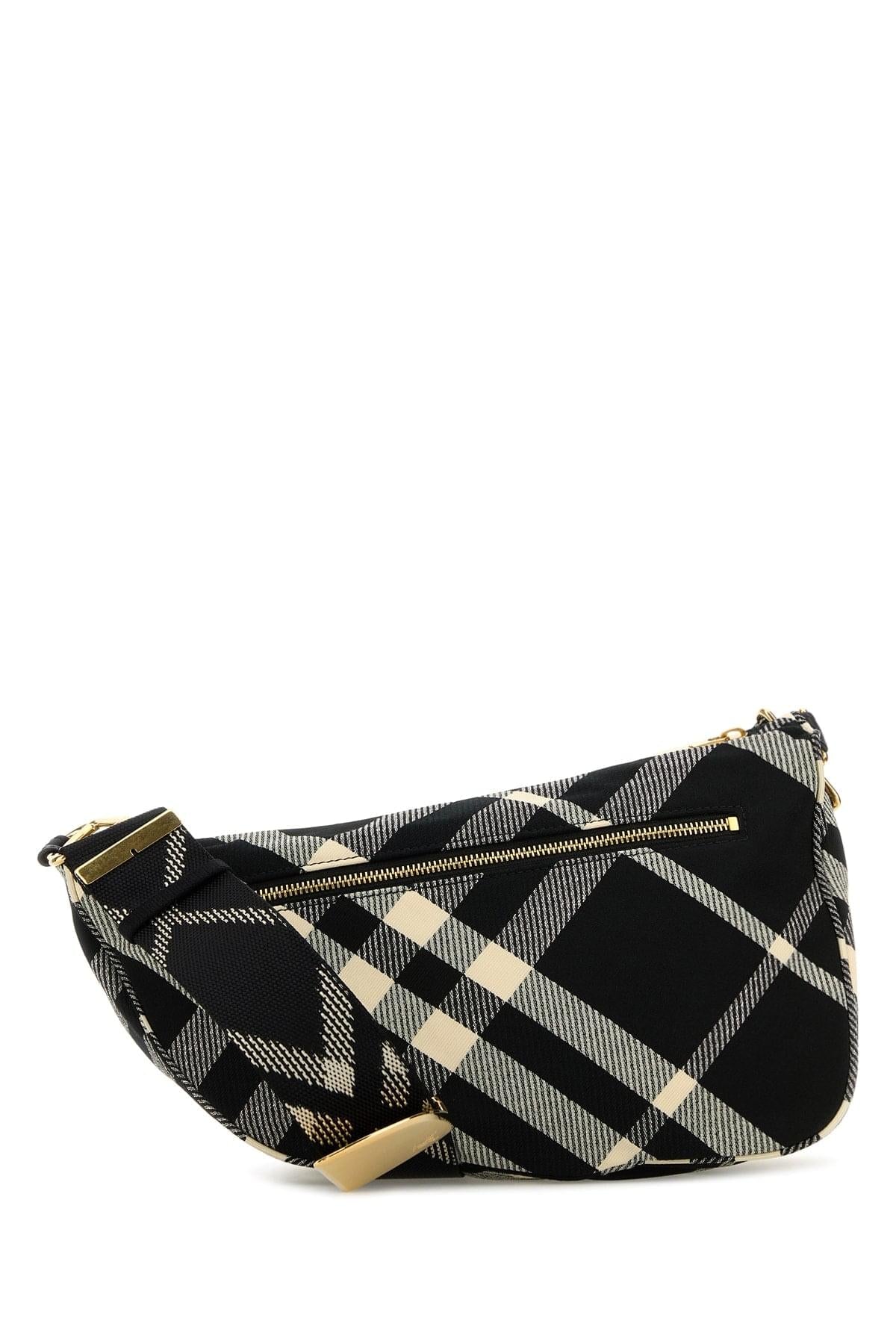 Burberry Women Embroidered Fabric Medium Shield Crossbody Bag BURBERRY
