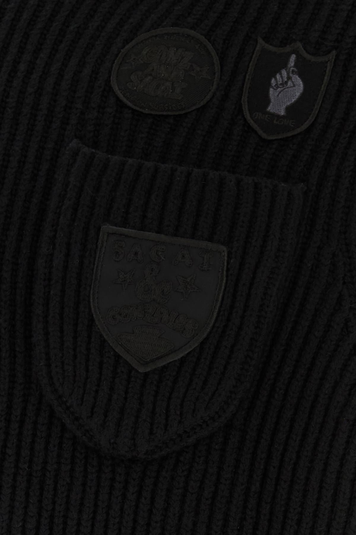 Sacai Men Sacai Gonz Multi Patch Nylon Twill X Knit Sweater SACAI