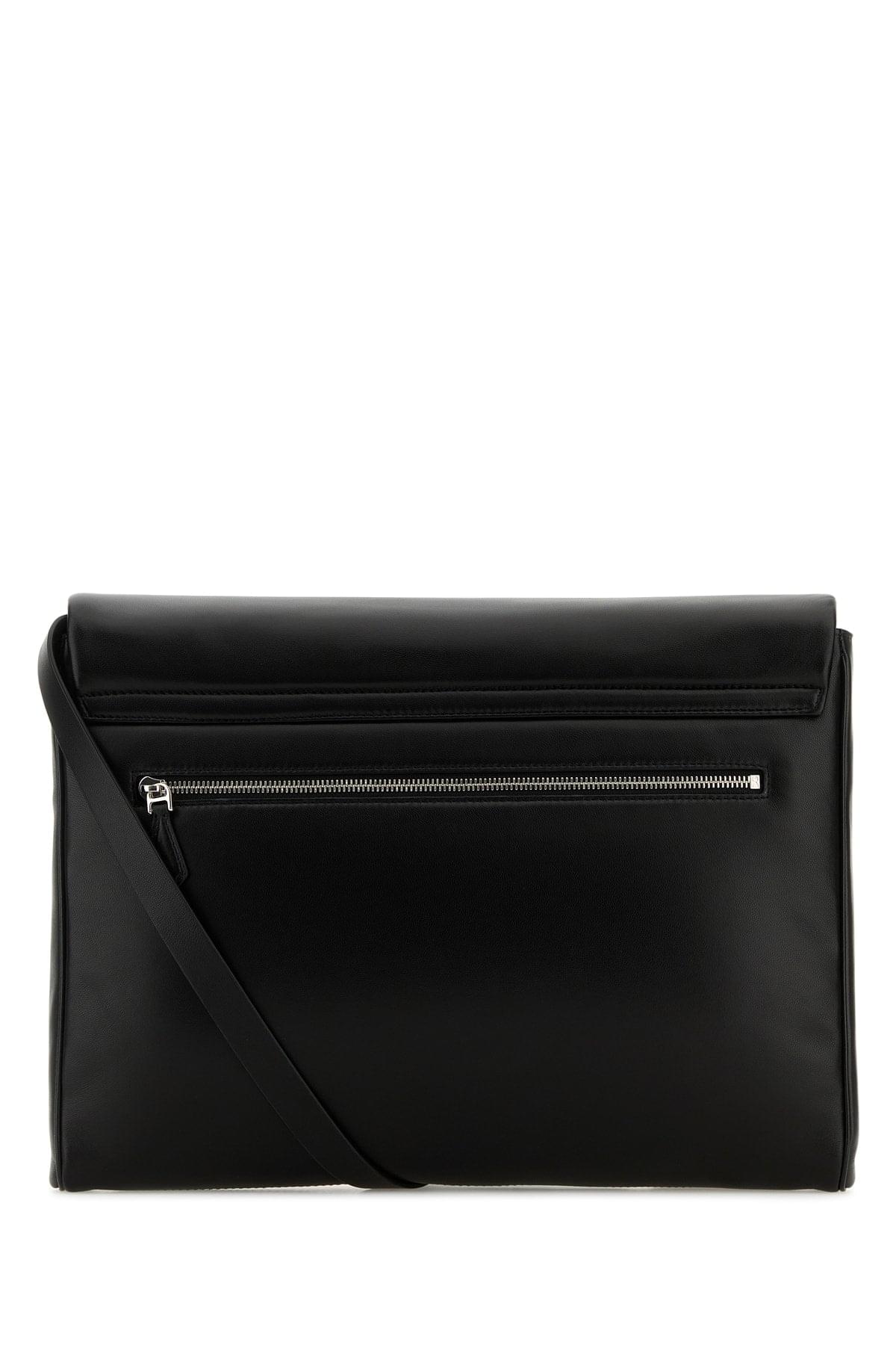 Dolce & Gabbana Men Black Nappa Leather Mediterraneo Clutch DOLCE & GABBANA