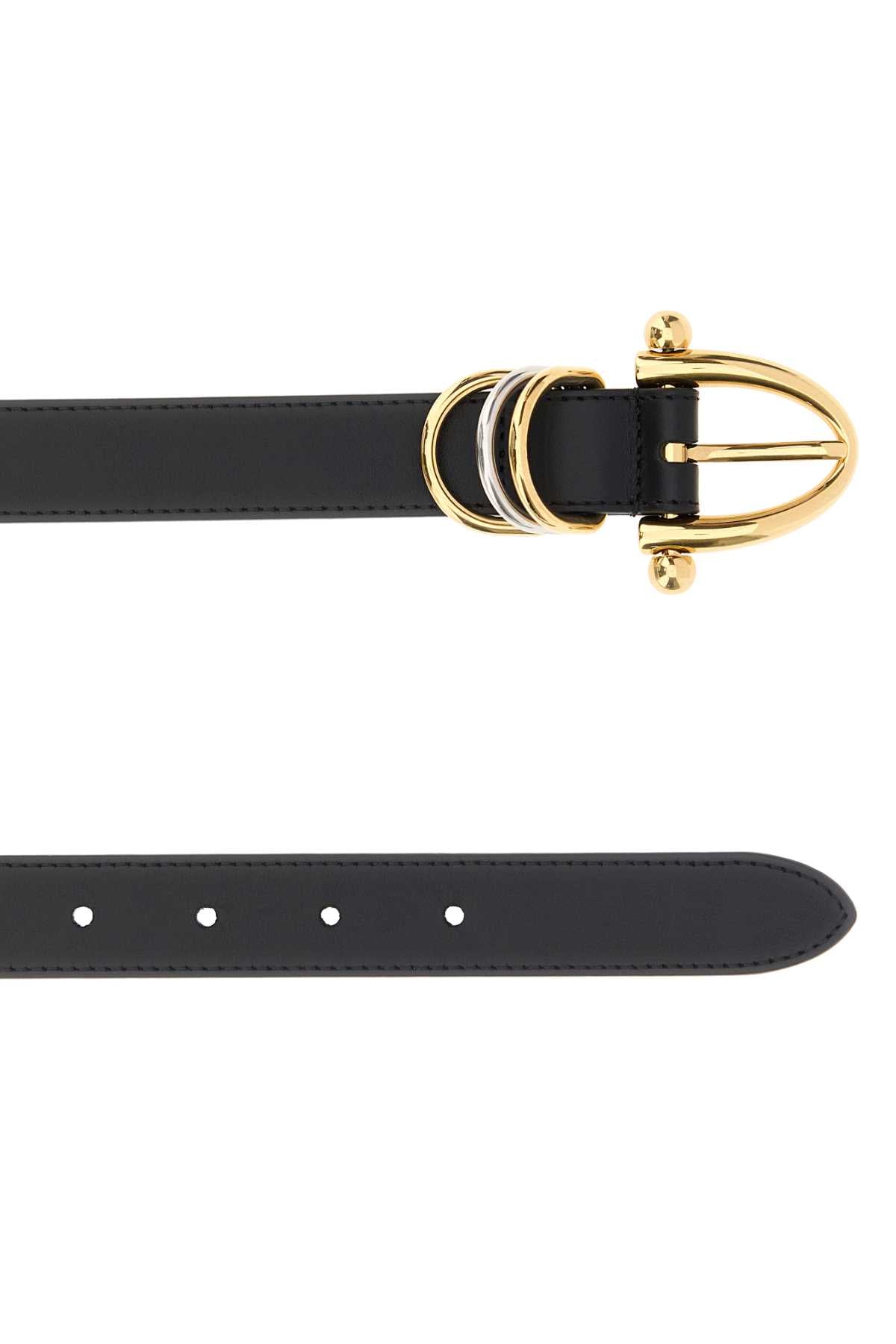 Chloe Women Black Leather Chloe Bracelet Belt CHLOE