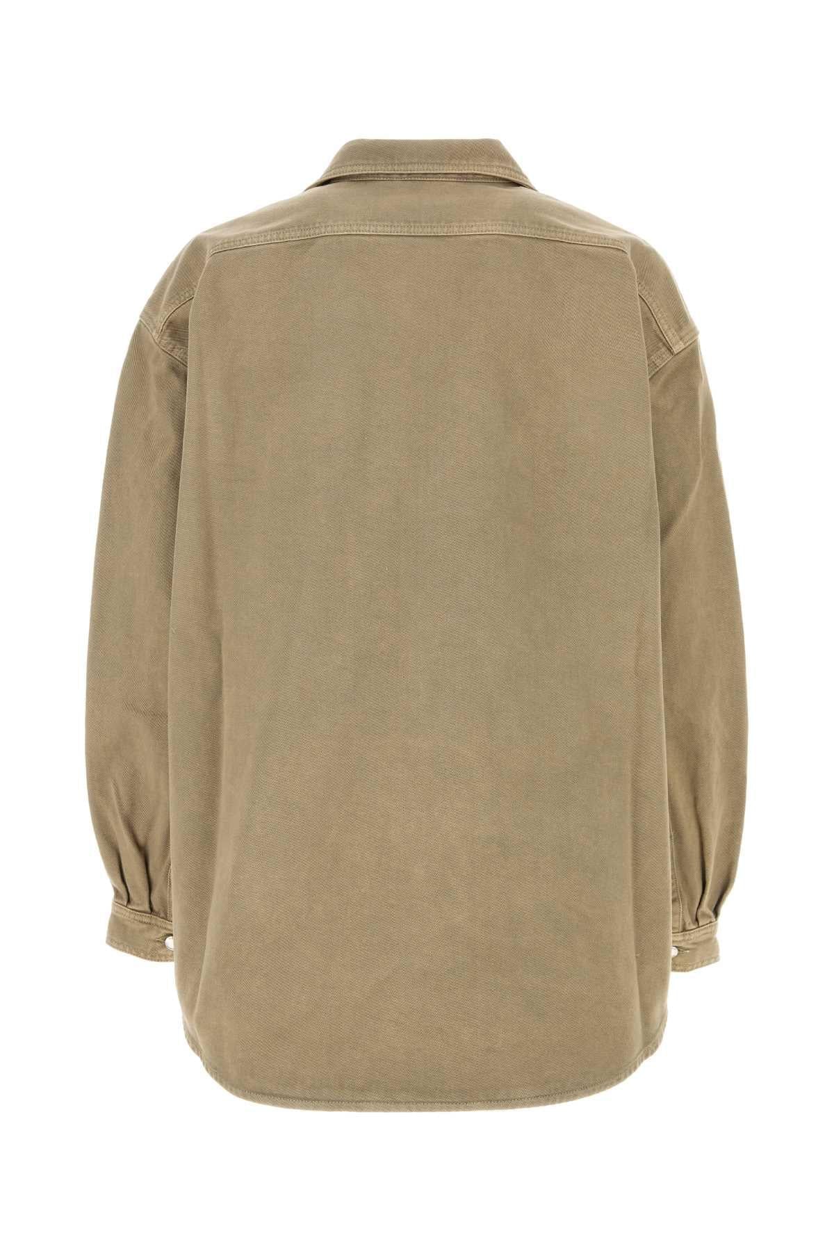1989 Studio Men Army Green Denim Oversize Shirt 1989 STUDIO