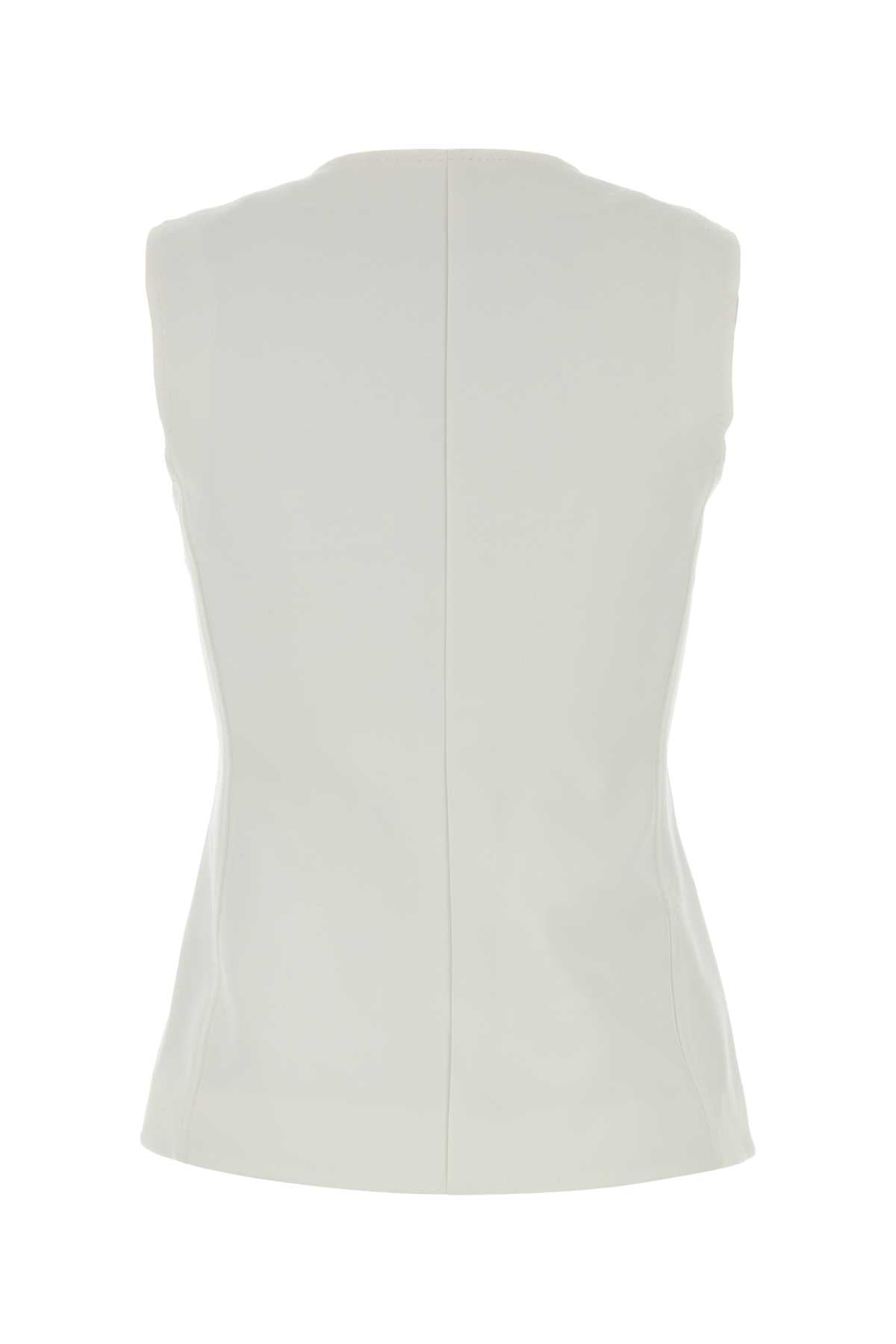Max Mara Women White Jersey Fornovo Vest MAX MARA