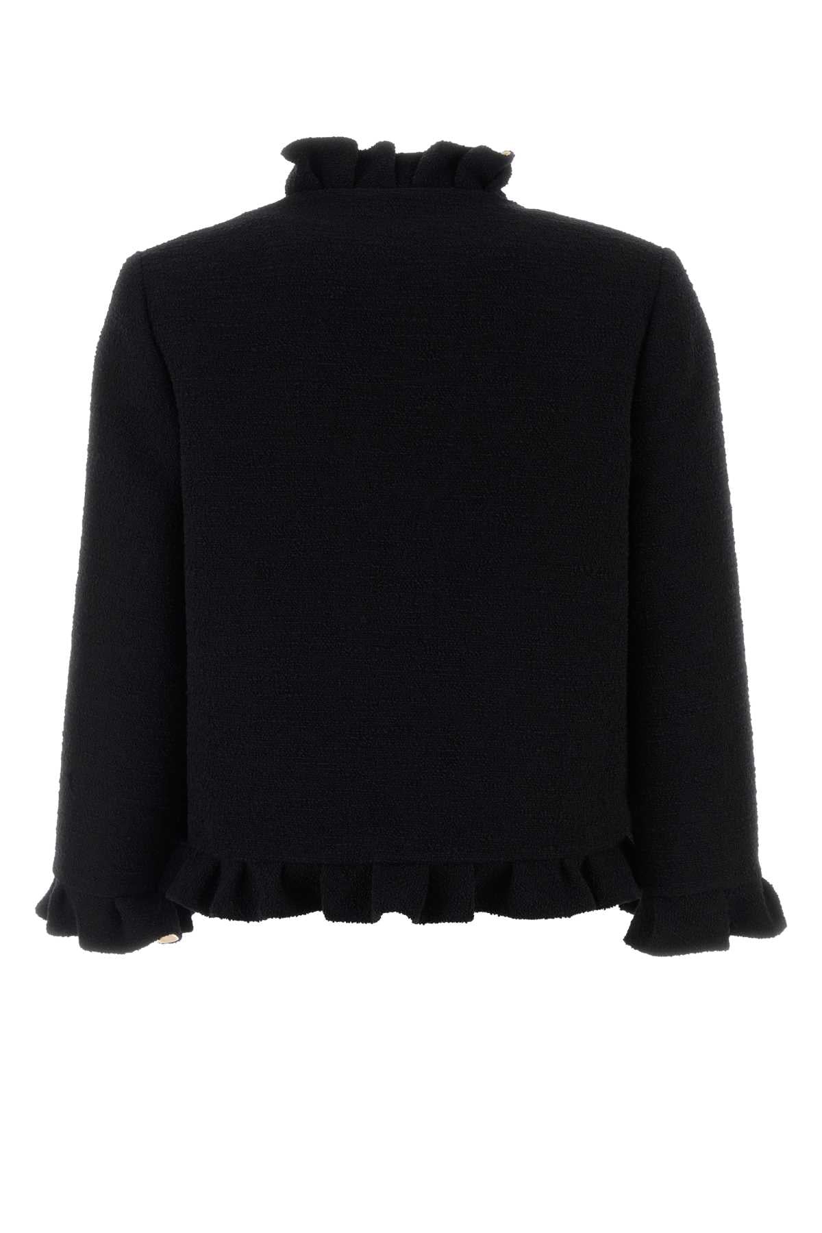 Valentino Garavani Women Black Boucle Blazer VALENTINO GARAVANI