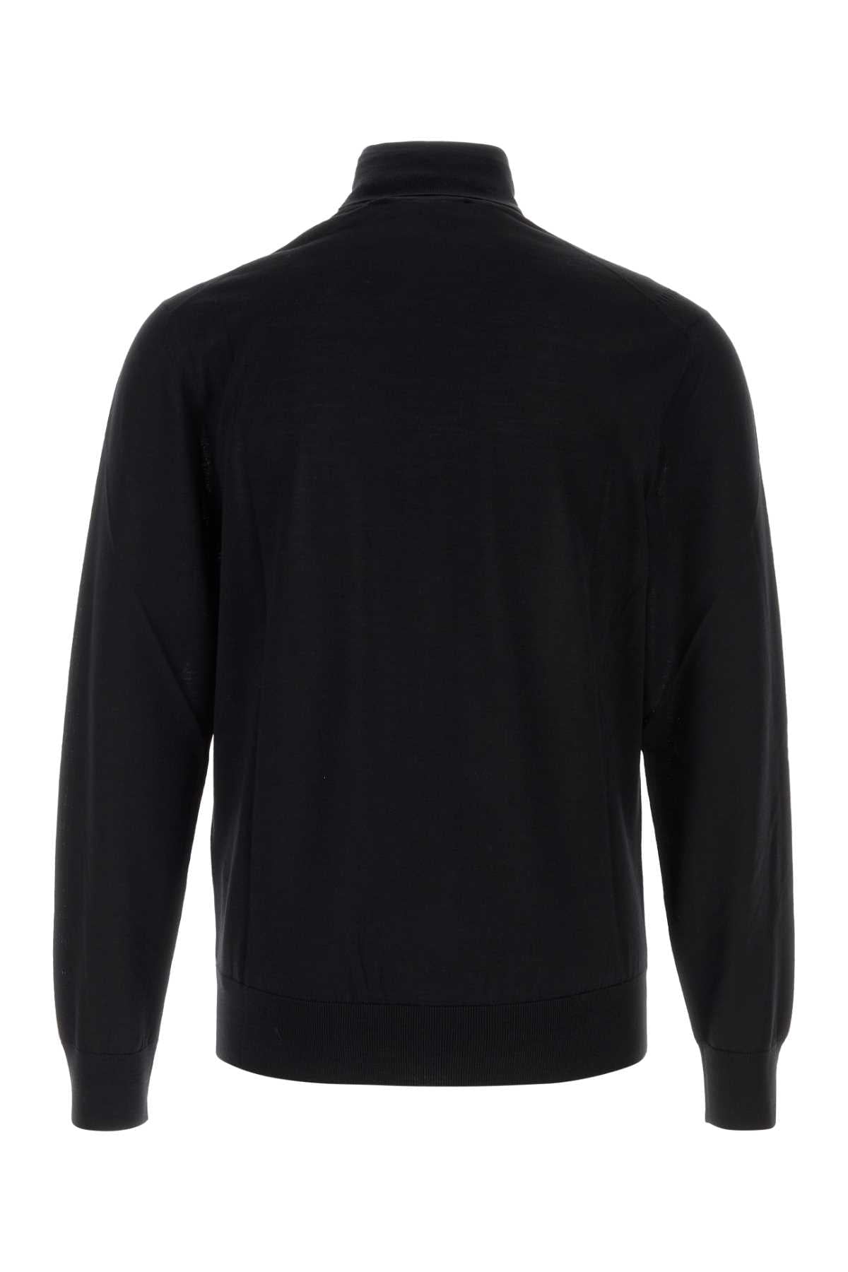 Dolce & Gabbana Men Black Wool Sweater DOLCE & GABBANA