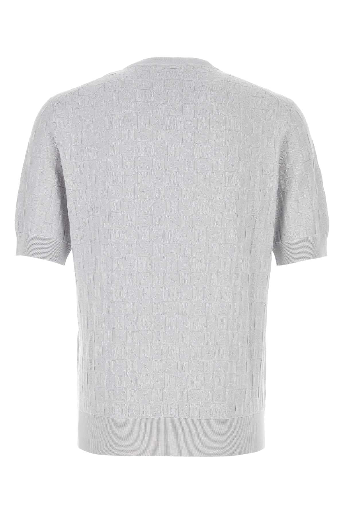 Dolce & Gabbana Men Light Grey Silk Sweater DOLCE & GABBANA