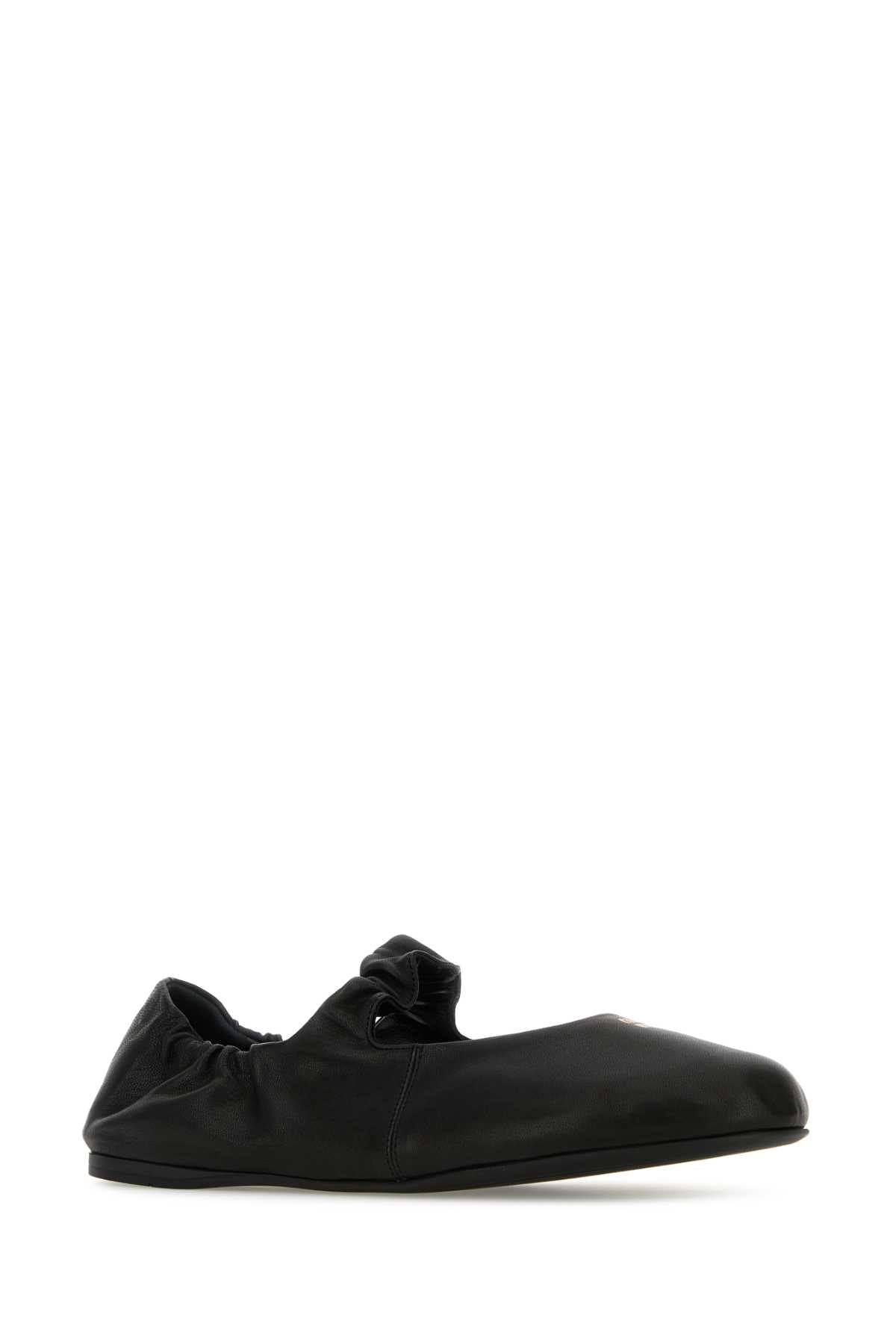 Miu Miu Women Black Nappa Leather Ballerinas MIU MIU