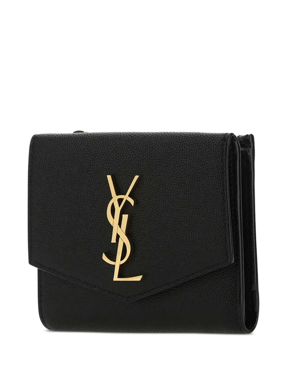 Saint Laurent Women Uptown Compact Wallet In Grain De Poudre Leather SAINT LAURENT